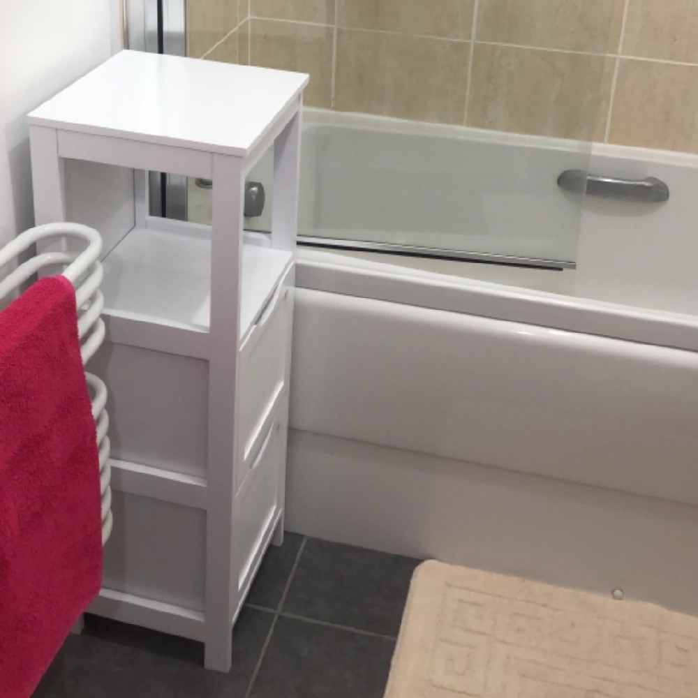 wooden bathroom cabinet