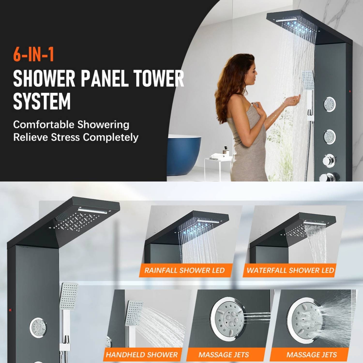 best shower panel tower system